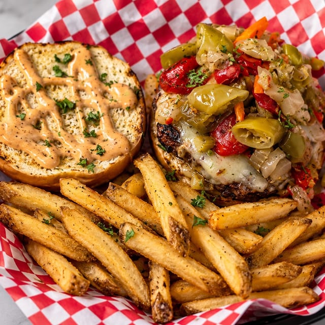 Hot Italian Burger.