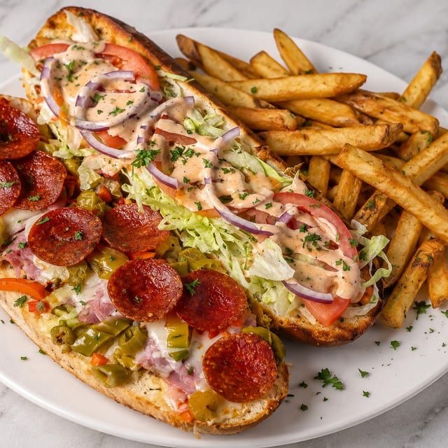 Hot Italian Sandwich.